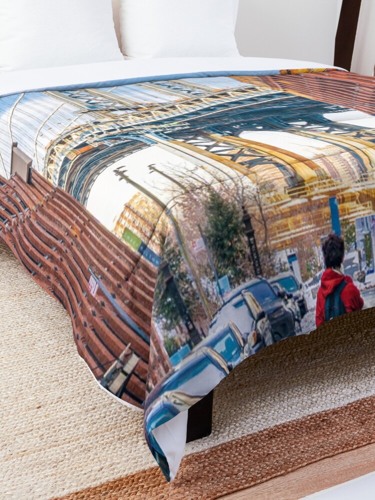 Alternate view of New York City Manhattan Bridge - Brooklyn Comforter