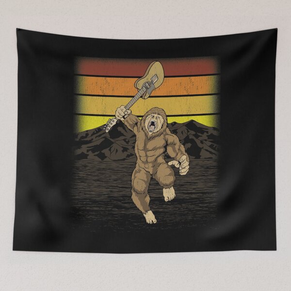 Item preview, Guitar Player Bigfoot Electric Guitar Smash 80s Guitarist  Essential . designed and sold by MakenaMata.