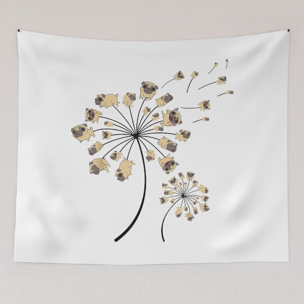 Item preview, Pug Cool Flower Dog Dandelion Lover designed and sold by douglasgary019.