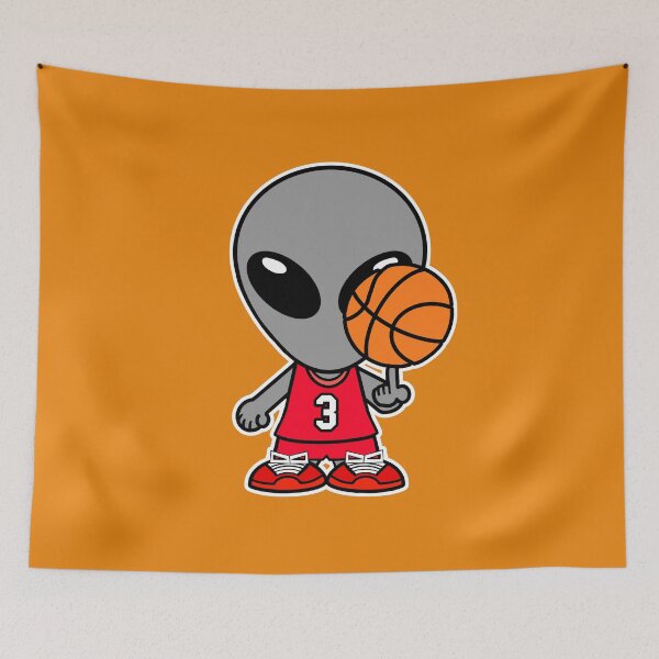 Item preview, Space Alien Playing Basketball  designed and sold by SpaceAlienTees.