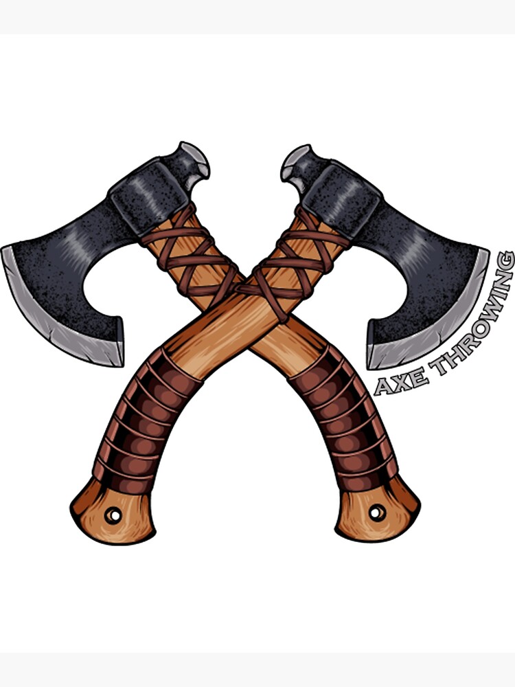 "Axe Throwing TShirtCrossed Axes Axe Throwing" Poster for Sale by