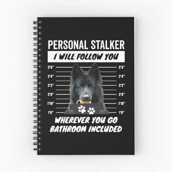 Item preview, Personal Stalker Dog – Long Haired Black German Shepherd designed and sold by More Cute Dogs.