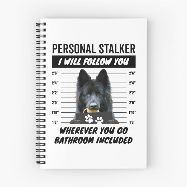 Item preview, Personal Stalker Dog – Long Haired Black German Shepherd designed and sold by More Cute Dogs.
