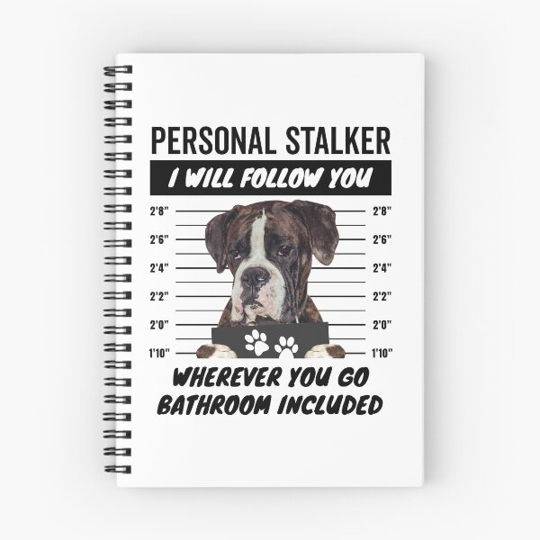 Item preview, Personal Stalker Dog – Brindle Boxer designed and sold by More Cute Dogs.