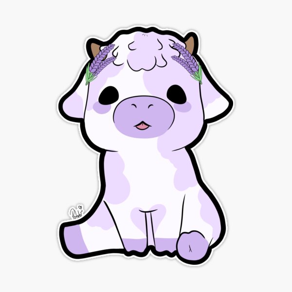 Blueberry Cow kawaii Sticker for Sale by MayBK