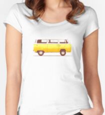 Camiseta entallada de cuello ancho Van amarillo