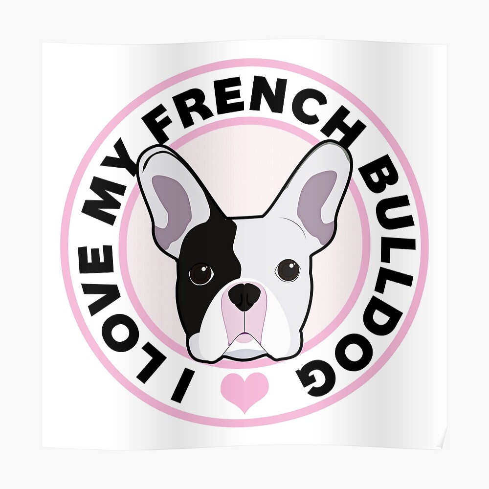 I Heart Love My French Bulldog decal sticker 