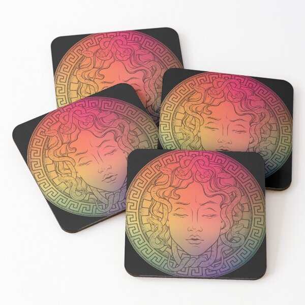 Item preview, Rainbow Medusa, Colorful Medusa Shield designed and sold by Ruby Jackson.