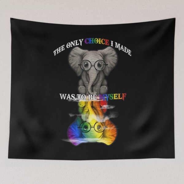 Item preview, Lgbt Elephant The Only Choice I Made Was To Be Myself  designed and sold by laurenm233.