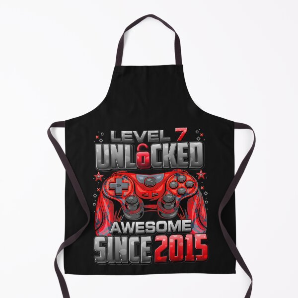 Item preview, Level 7 Unlocked Awesome Since 2015 7th Birthday Gaming T-Shirt designed and sold by Azim-Stefan.