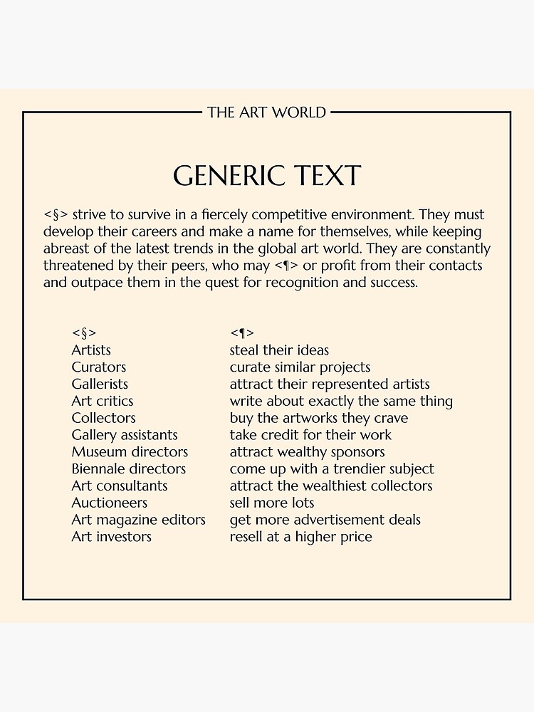 Generic Text by PAUWL