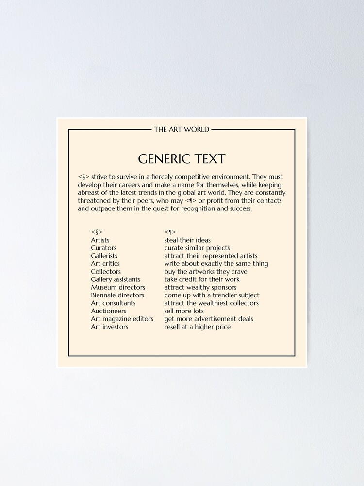 Alternate view of Generic Text Poster
