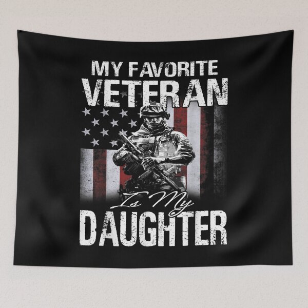 Item preview, My Favorite Veteran Is My Daughter Usa Flag  designed and sold by laurenm233.