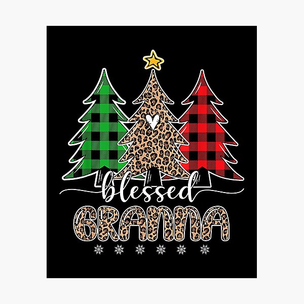 Item preview, Blessed Granna Leopard Christmas Pine Tree Red Plaid  designed and sold by laurenm233.