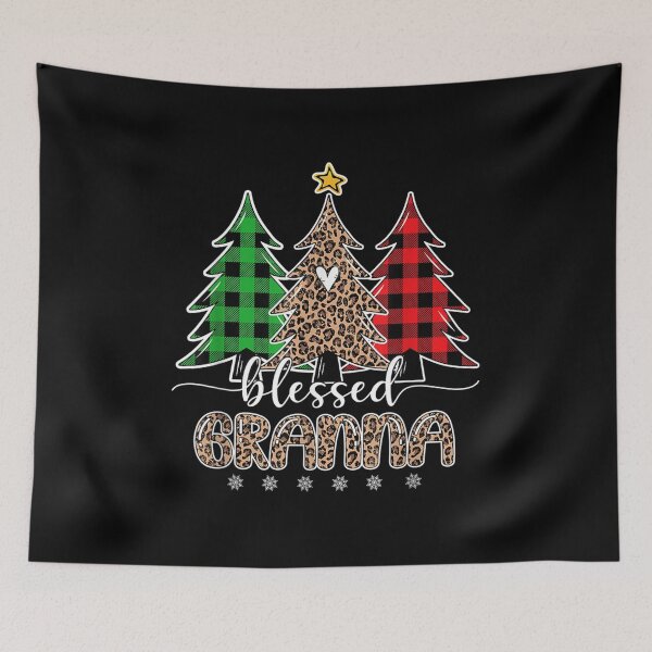 Item preview, Blessed Granna Leopard Christmas Pine Tree Red Plaid  designed and sold by laurenm233.