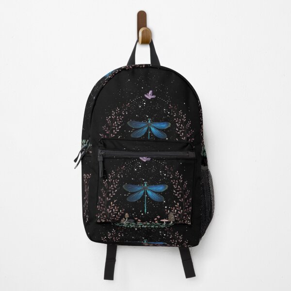 Item preview, Dragonfly with mushrooms and flowers designed and sold by MugDesignStore.