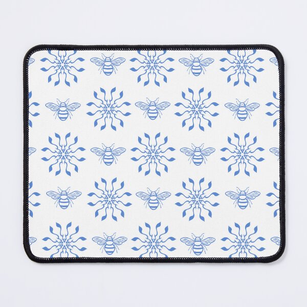 Item preview, Blue Eyes With Bees Floral Pattern (Light) designed and sold by BAMaraisArt.