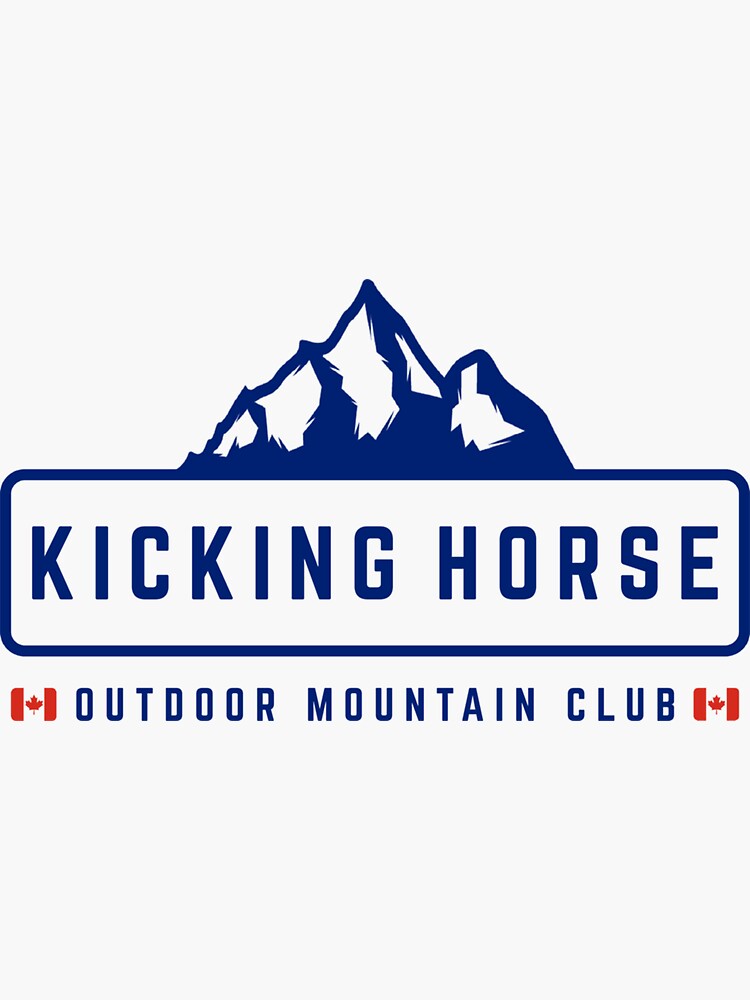 "Kicking Horse Outdoors Sticker" Sticker for Sale by Redbubble