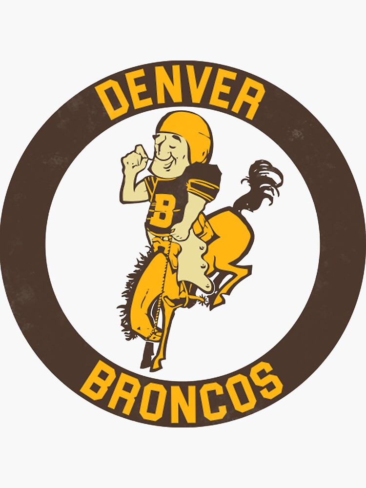 Broncos Retro D Design, High Quality Vinyl Stickers