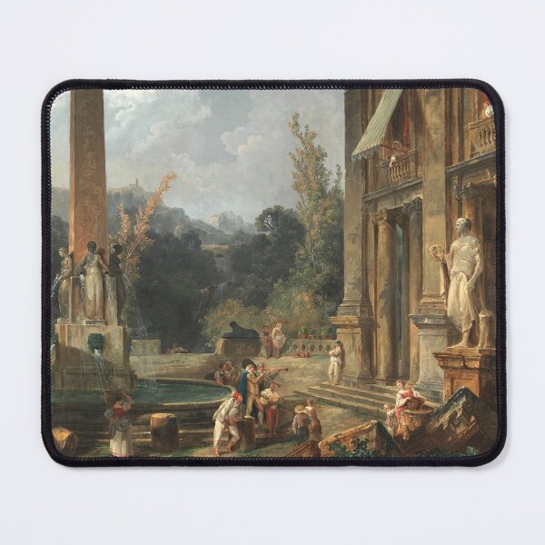 Item preview, Wandering Minstrels by Hubert Robert French, restored painting with italien scenes designed and sold by Lady-Frost.