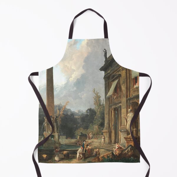 Item preview, Wandering Minstrels by Hubert Robert French, restored painting with italien scenes designed and sold by Lady-Frost.