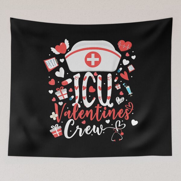 Item preview, Icu Valentines Nurse Crew Family Group Nursing Lovers Pajama  designed and sold by laurenm233.