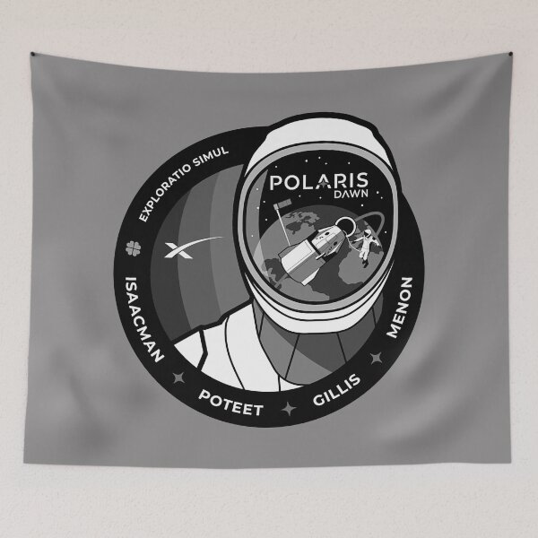 Item preview, Polaris Dawn Mission Patch - black and white designed and sold by trendistudio.
