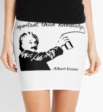 Minifalda Albert Einstein t shirt Imagination is more important than knowledge
