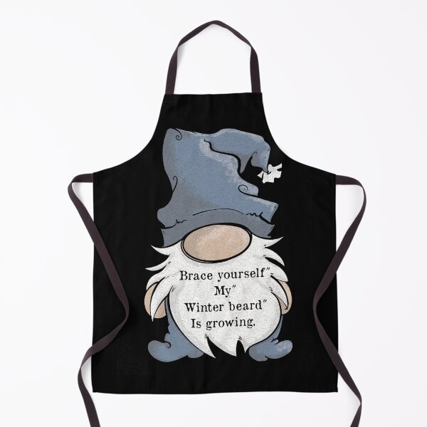 Item preview, Gnome cartoon, Brace yourself my winter beard is growing, quote designed and sold by DebbieJoyArt.