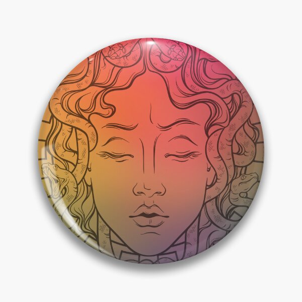 Item preview, Rainbow Medusa, Colorful Medusa Shield designed and sold by Ruby Jackson.