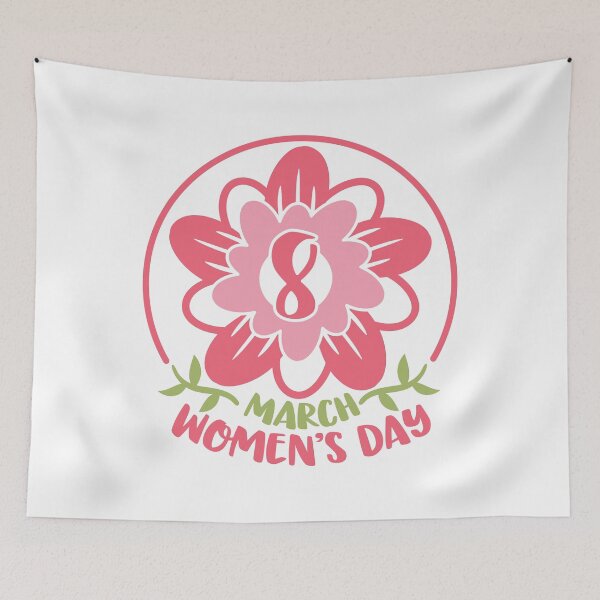 Aperçu de l'œuvre 8 mars Journée internationale de la femme - T-shirt Primaire Fleur Rose créée et vendue par podekom.