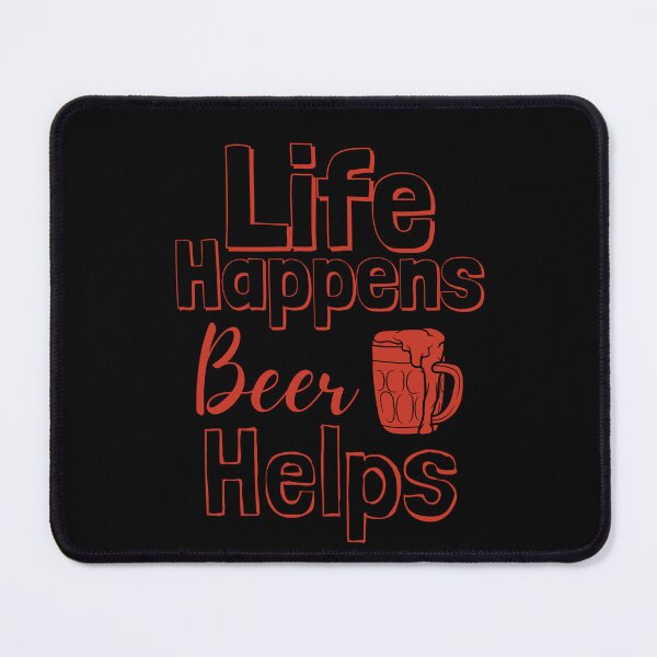 Item preview, Life Happens Beer Helps -  poinicana red designed and sold by BTCelebration.