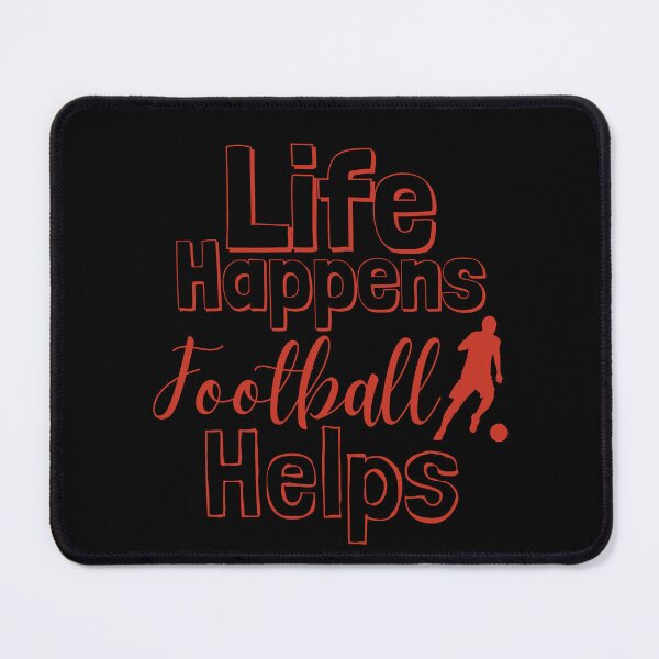 Item preview, Life Happens Football Helps - poinicana red designed and sold by BTCelebration.