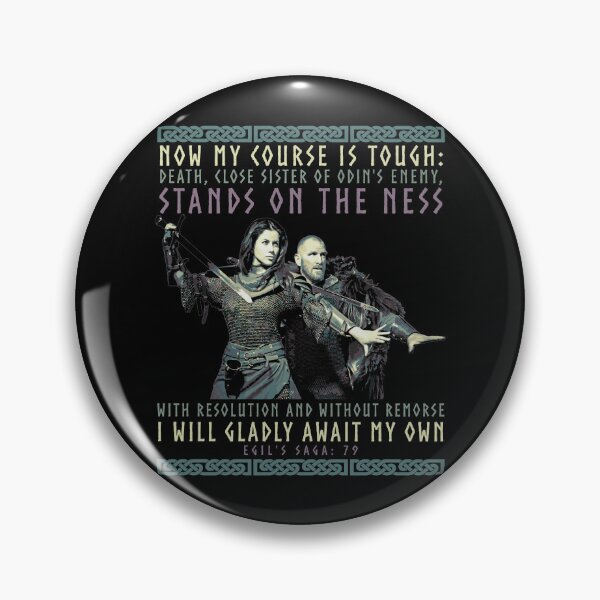 Item preview, Now My Course is Tough, Norse Viking Proverb, Sagas, Viking Gift, Shield Maiden designed and sold by Proverbial Wisdom Design.