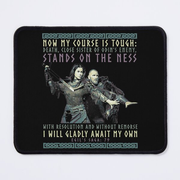Item preview, Now My Course is Tough, Norse Viking Proverb, Sagas, Viking Gift, Shield Maiden designed and sold by Proverbial Wisdom Design.