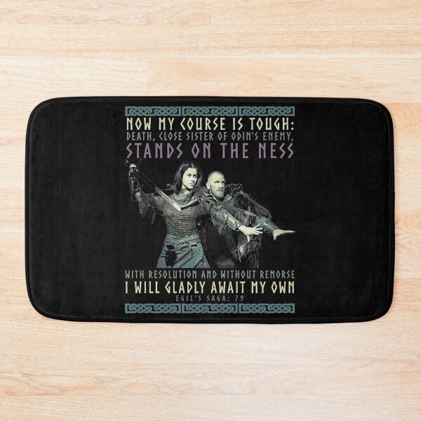 Item preview, Now My Course is Tough, Norse Viking Proverb, Sagas, Viking Gift, Shield Maiden designed and sold by Proverbial Wisdom Design.
