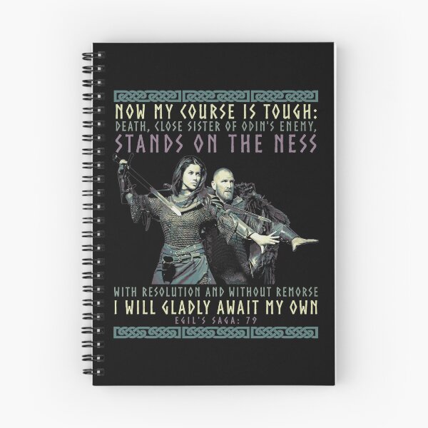 Item preview, Now My Course is Tough, Norse Viking Proverb, Sagas, Viking Gift, Shield Maiden designed and sold by Proverbial Wisdom Design.