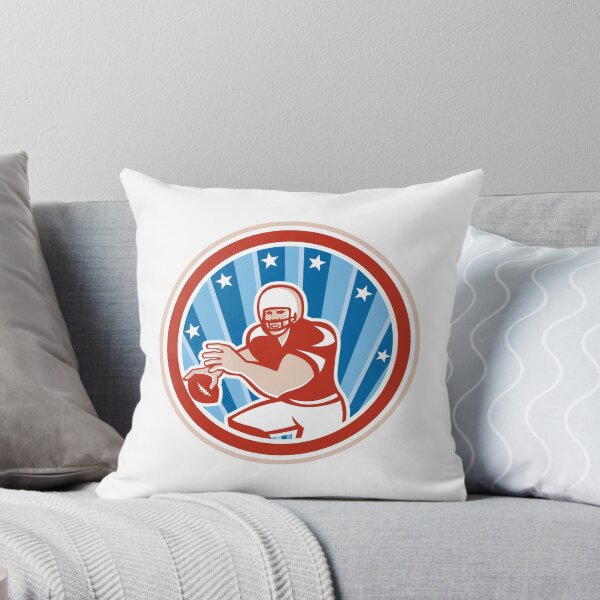 Item preview, American Football QB Throwing Circle Retro designed and sold by patrimonio.