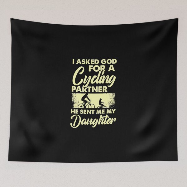 Item preview, I Asked God For A Cycling Partner, He Sent Me A Daughter Classic T-Shirt designed and sold by mercedesfr47.