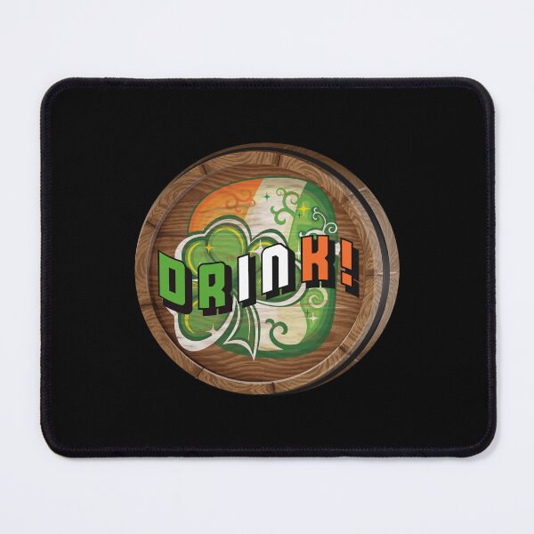 Item preview, DRINK (Irish)! (on Black) designed and sold by PawsitiveMum.