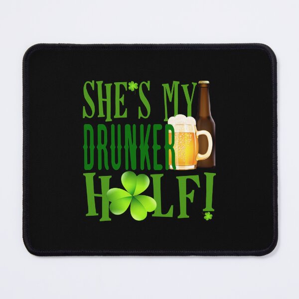 Item preview, She’s My Drunker Half! (on Black) designed and sold by PawsitiveMum.