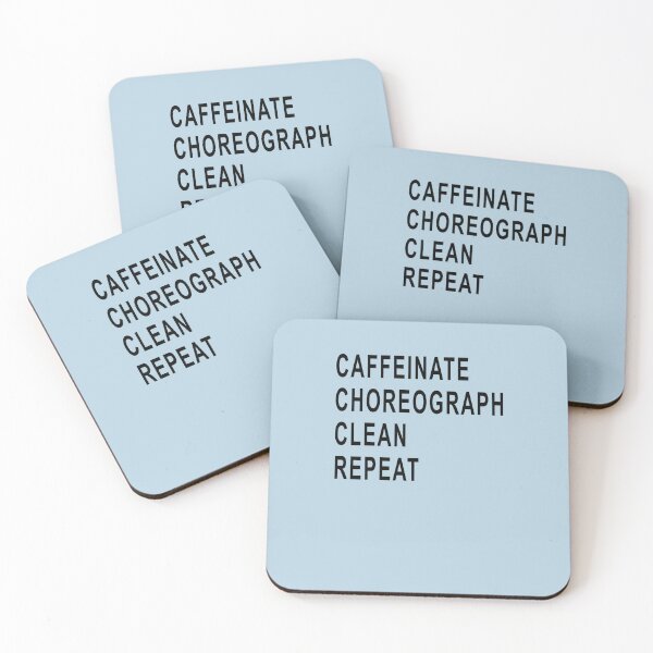 Artikelvorschau, Koffein. Choreograph. Reinigen. Wiederholen Sie schwarzen Text-Aufkleber Klassischer Hemd-Aufkleber entworfen und verkauft von PWellenberg.