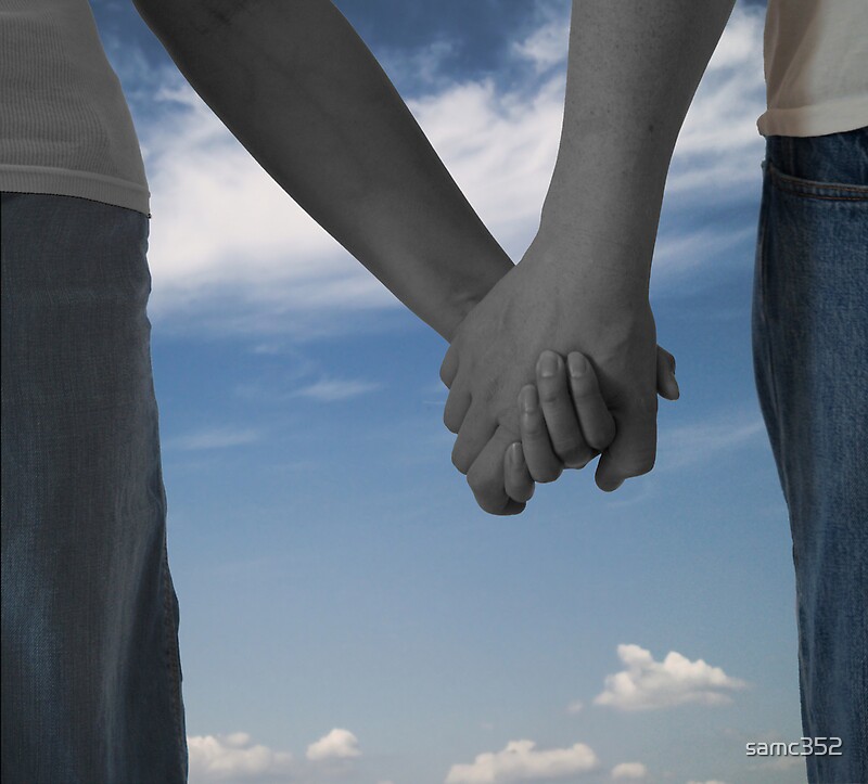 Couple Holding Hands By Samc352 Redbubble   Flat,800x800,075,f 