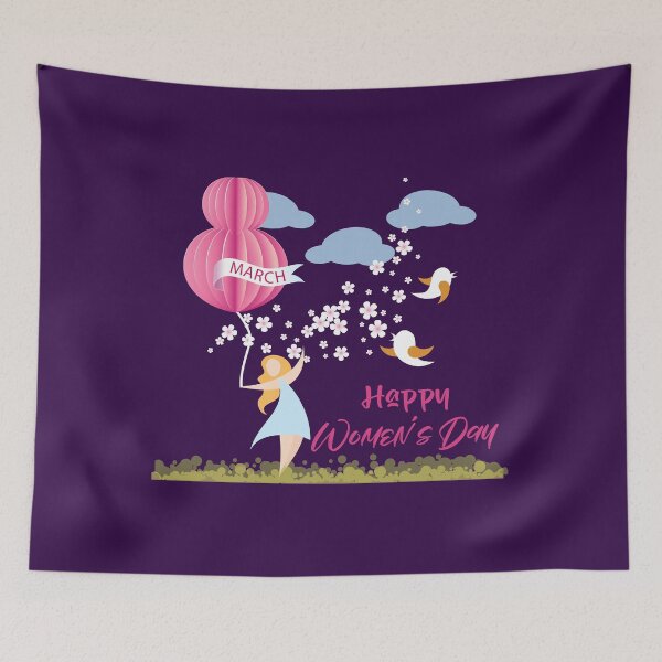 Aperçu de l'œuvre Bonne journée de la femme 8 mars, T-shirt Journée internationale de la femme créée et vendue par podekom.