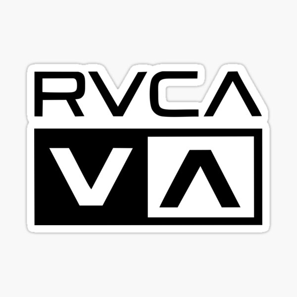 Authentic RVCA Sticker Black with Green RVCA ART Woman  3 1/2" x 5" COOL! 