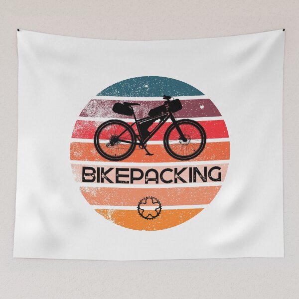 Item preview, Bikepacking, retro sunset designed and sold by PlanBesser.
