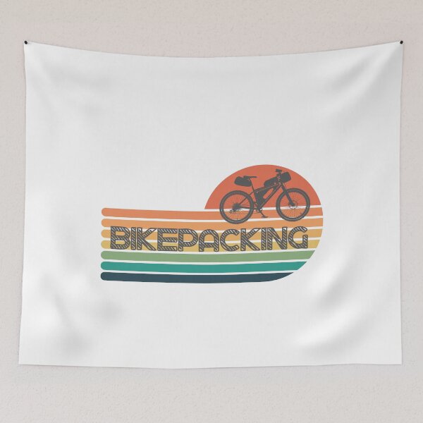 Item preview, Bikepacking, retro sunset designed and sold by PlanBesser.