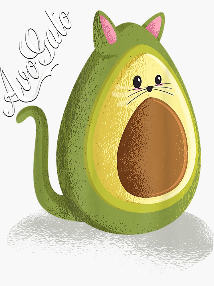 Avogato Cat Avocado Cinco De Mayo Cinco De Meow Sticker By