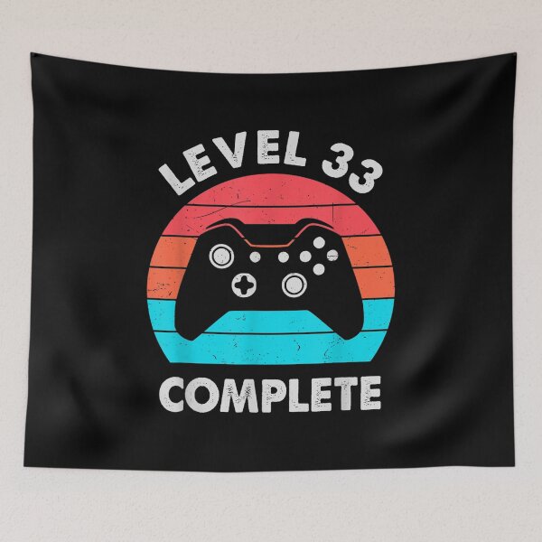 Item preview, Level 33 Complete Video Gamer 33rd Wedding Aniversary Gift  designed and sold by 77tara.