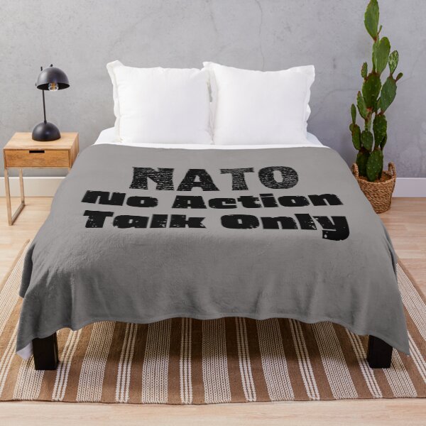 Item preview, funny NATO no action Talk Only Typography designed and sold by garniturex.